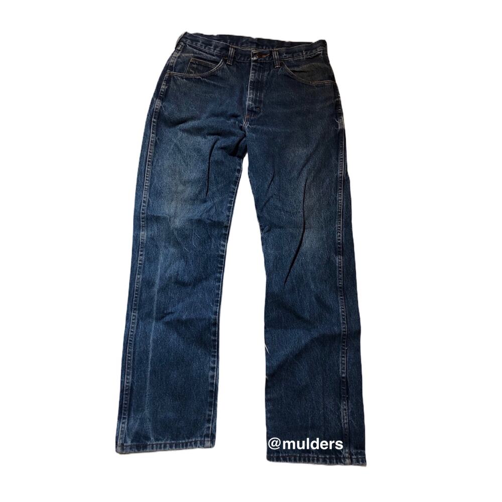 Vintage Mens 33x32 Rustler Blue Denim Straight Jeans Made in USA